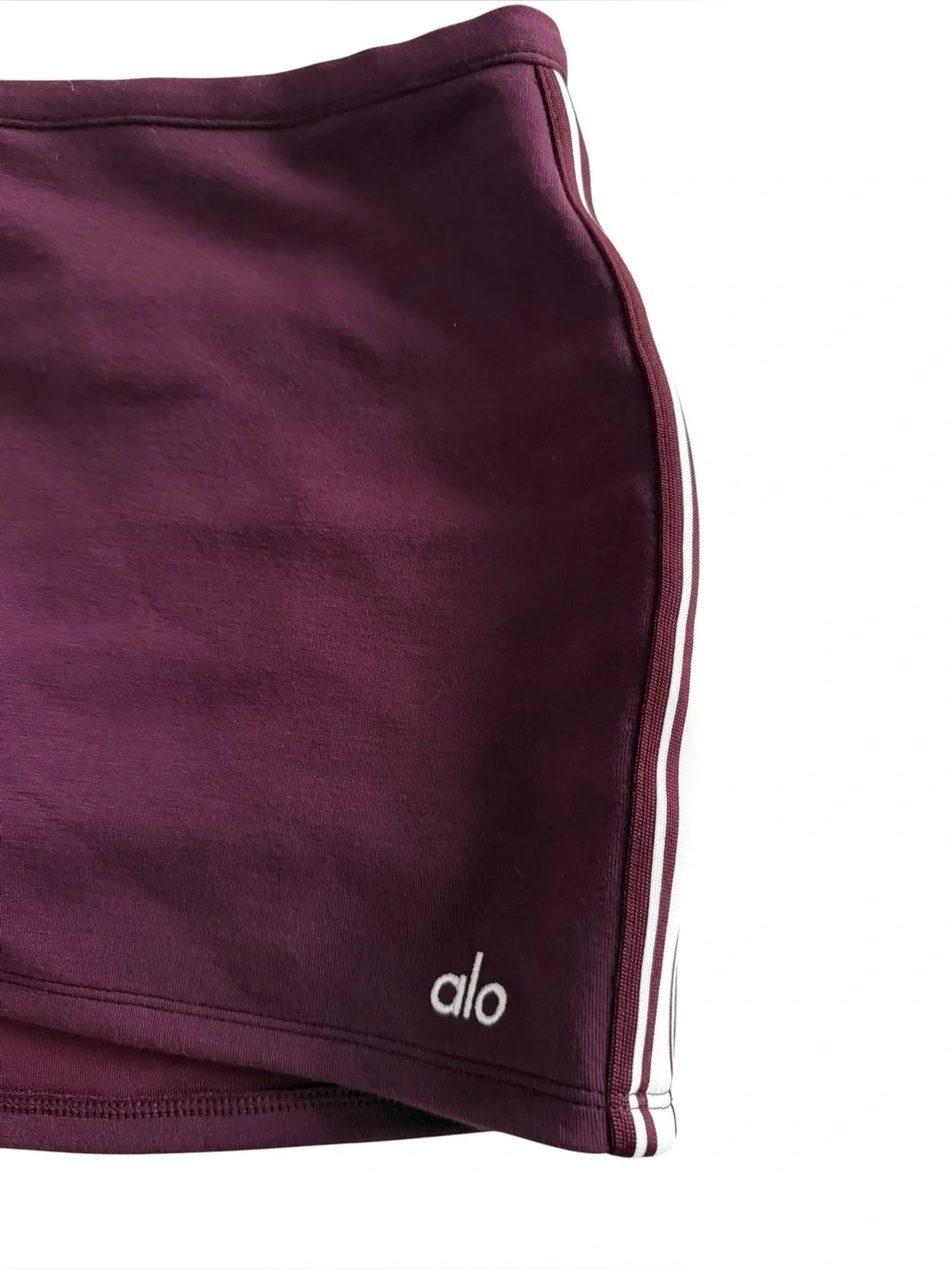 Alo Yoga Track Star Mini Skirt in Limited Burgundy Women’s Size Small